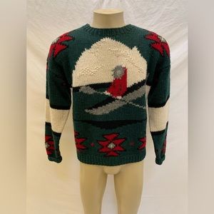 VTG Woolrich Rugged Outdoors Men’s Size Medium Knit 🧶 Crewneck Sweater